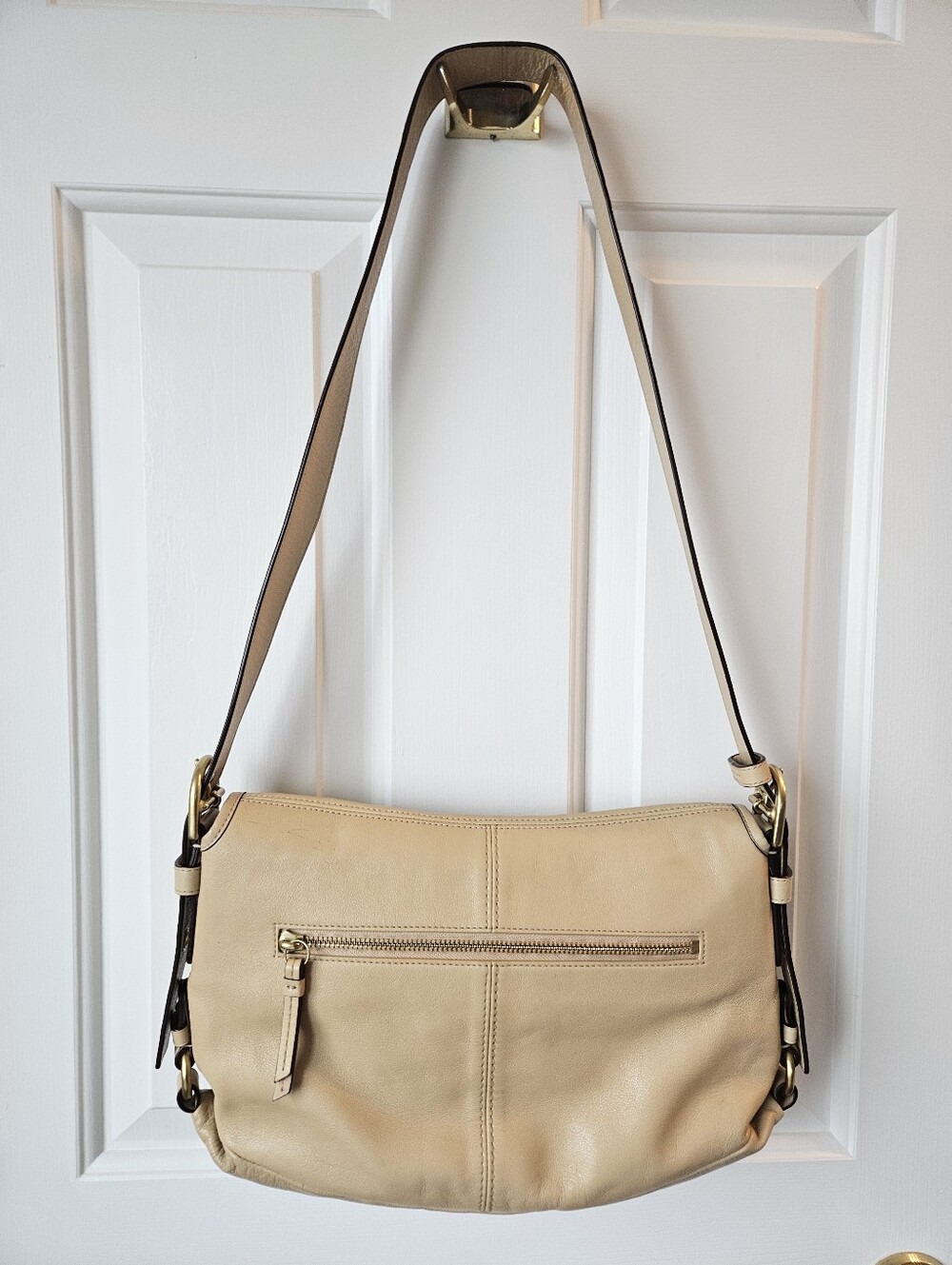 Coach Leather Shoulder Bag Turnlock - Picture 2 of 7